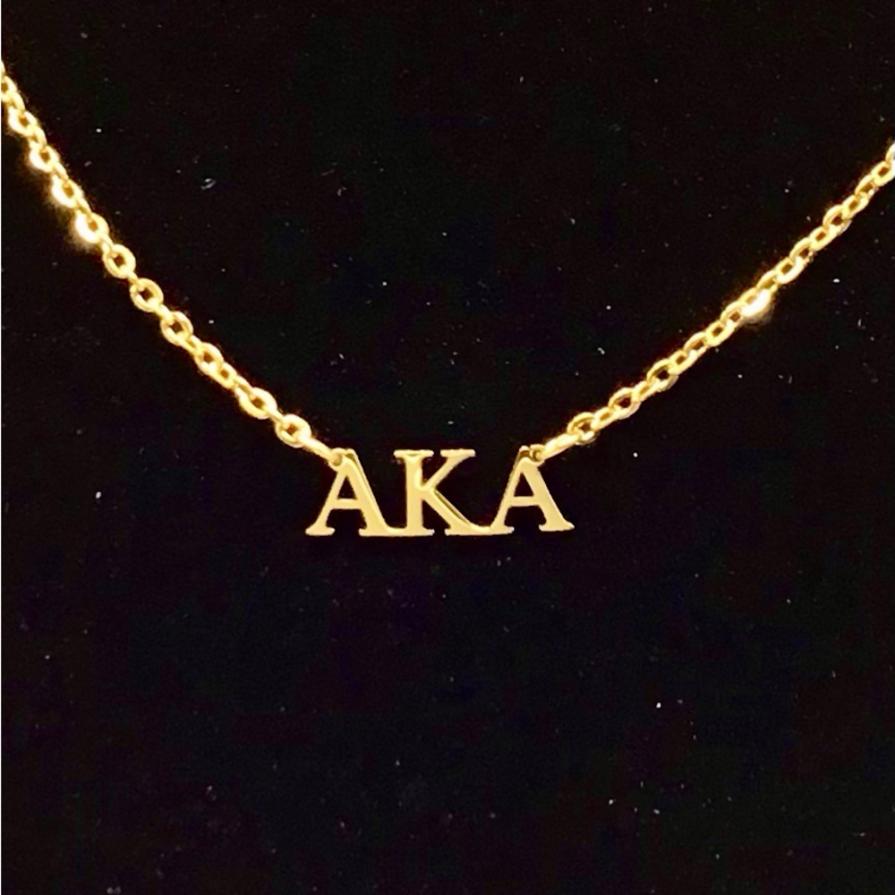 Alpha Kappa Alpha 18K gold plated necklace